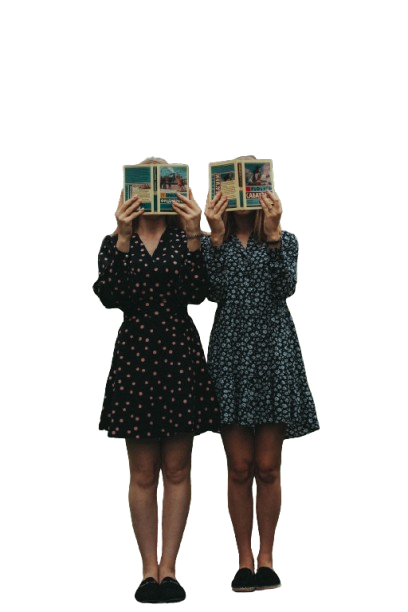 Duas leitoras com livros